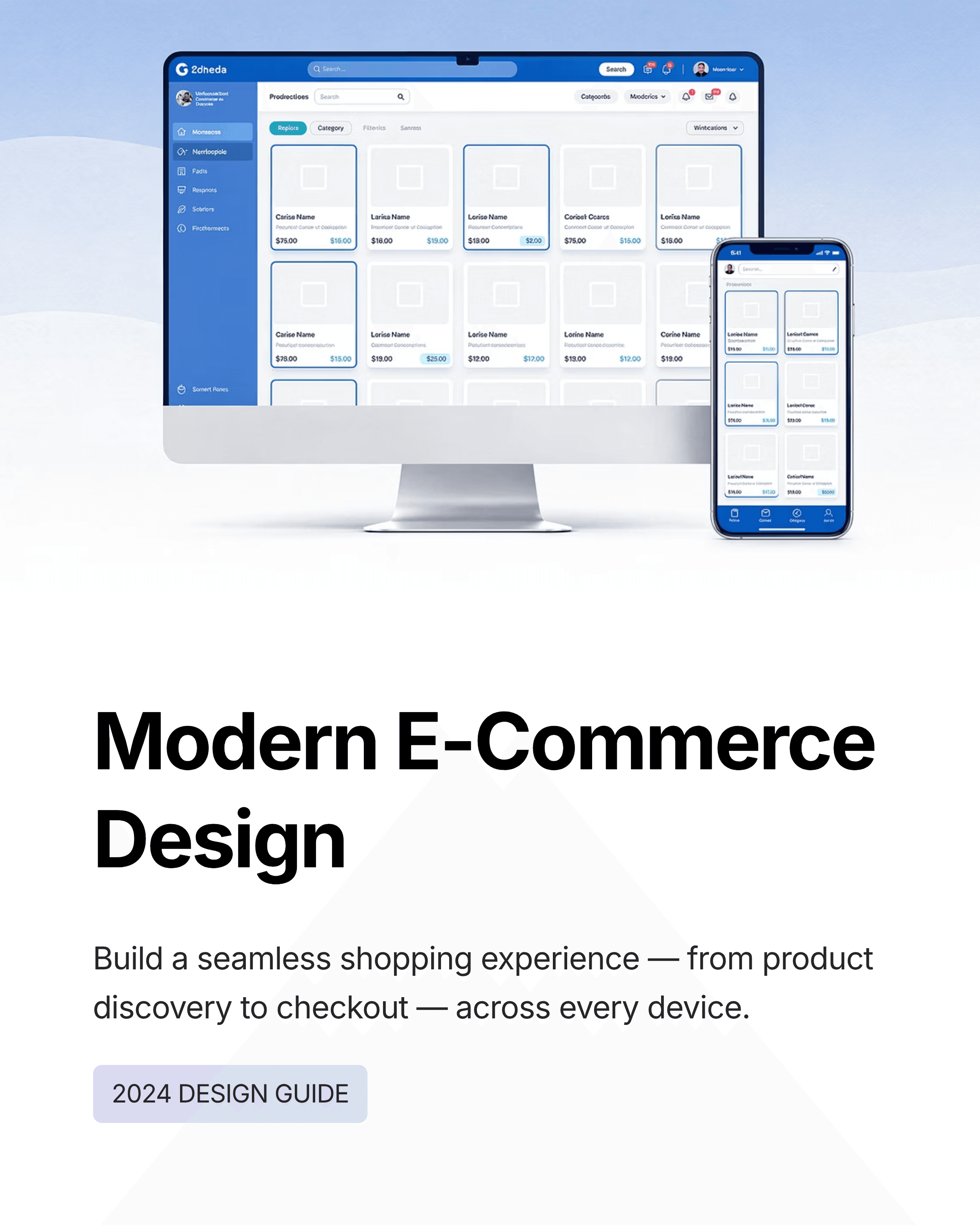 Technical architecture panel for an online store showing categories, product pages, and structured data